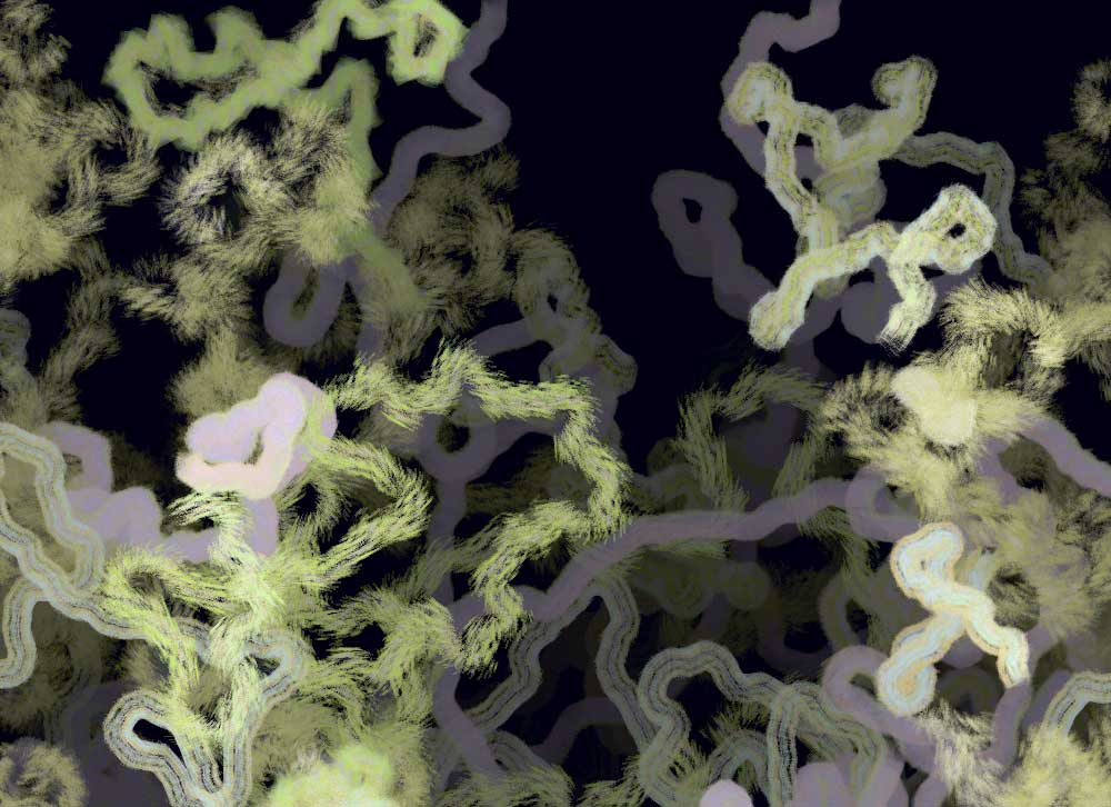 Digital generative artwork by Stanza